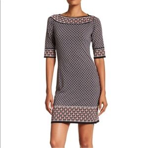 Max Studio Women’s Retro Geometric Midi Dress Size M Brand New